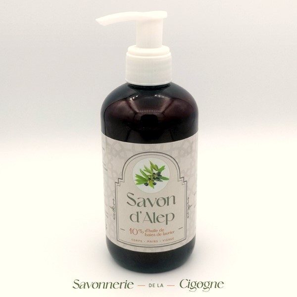 Savon-Alep-10PourCent-Huile-Baie-Laurier-LIQUIDE